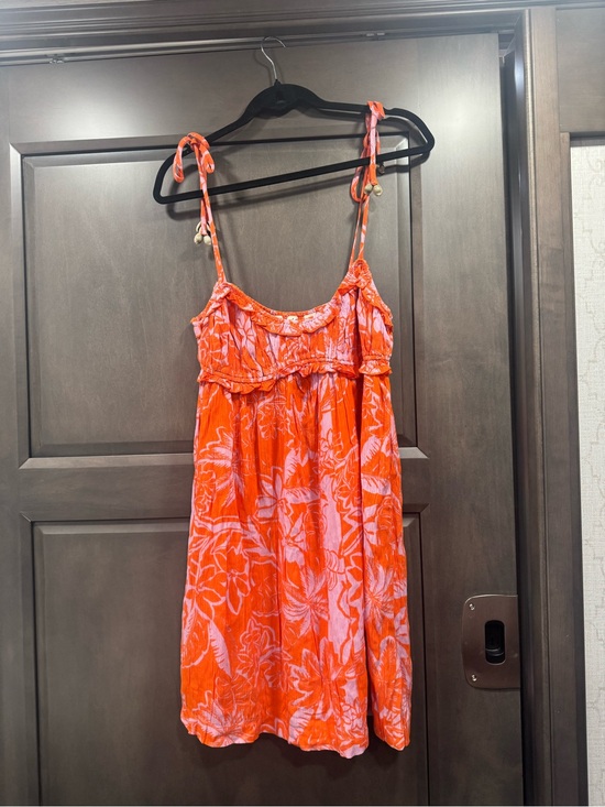 Roxy Dresses & Skirts - Roxy Orange Floral Tie-Shoulder One-Piece Dress